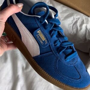 Puma Palermo Royal Blue and White Sneakers